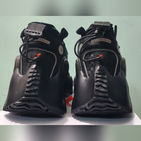 NIB LI-NING The Trend Basketball Culture Black Chunky Heel Sneakers EU 43.6/US10 - Picture 9 of 11